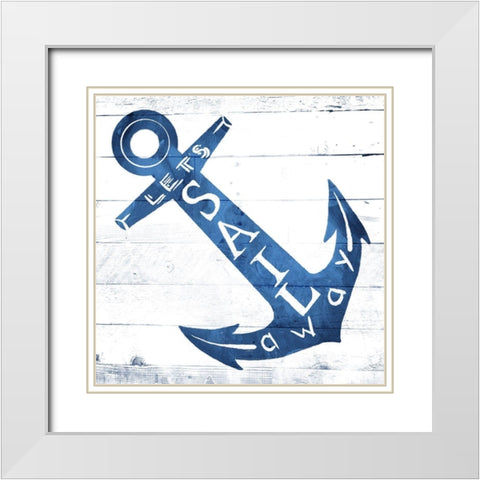 Let Sail Away White Modern Wood Framed Art Print with Double Matting by Villa, Mlli