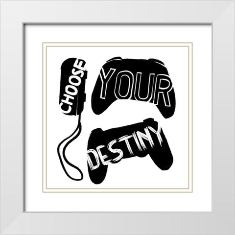 Choose Your Destiny White Modern Wood Framed Art Print with Double Matting by Villa, Mlli