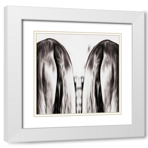 Look Close White Modern Wood Framed Art Print with Double Matting by Villa, Mlli