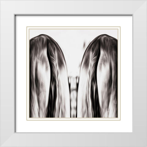Look Close White Modern Wood Framed Art Print with Double Matting by Villa, Mlli