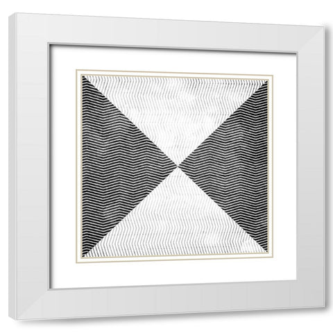Second Modern Pattern White Modern Wood Framed Art Print with Double Matting by Villa, Mlli