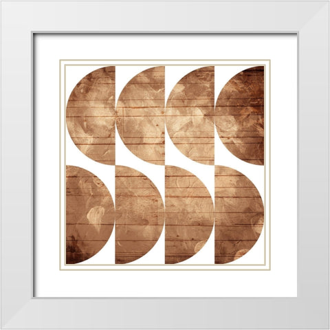 Third Modern Pattern White Modern Wood Framed Art Print with Double Matting by Villa, Mlli