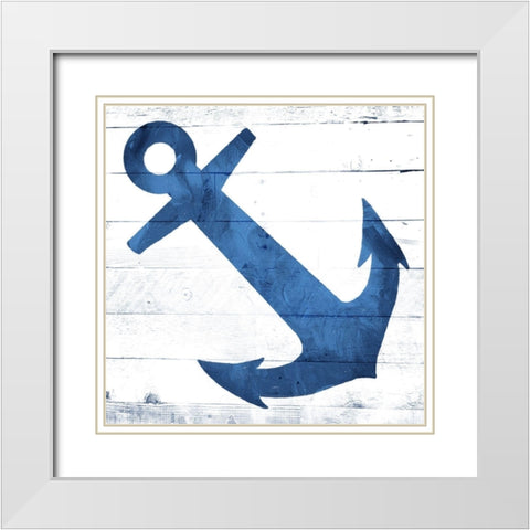 Anchor White Modern Wood Framed Art Print with Double Matting by Villa, Mlli