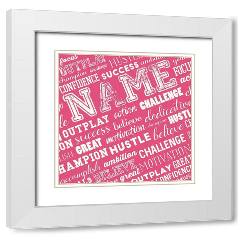 Full Of Sports Words Mate White Modern Wood Framed Art Print with Double Matting by Villa, Mlli