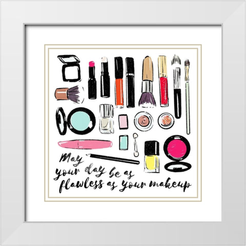 May Your Day White Modern Wood Framed Art Print with Double Matting by Villa, Mlli