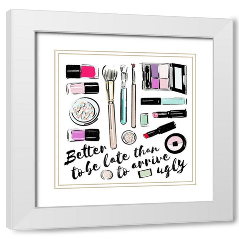 Arrive Ugly White Modern Wood Framed Art Print with Double Matting by Villa, Mlli