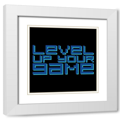 Level Up White Modern Wood Framed Art Print with Double Matting by Villa, Mlli