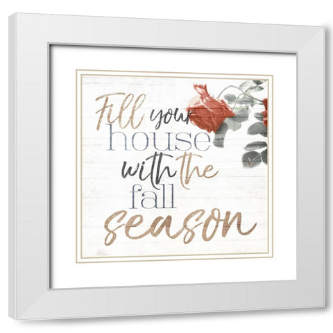 Fill With Fall White Modern Wood Framed Art Print with Double Matting by Villa, Mlli