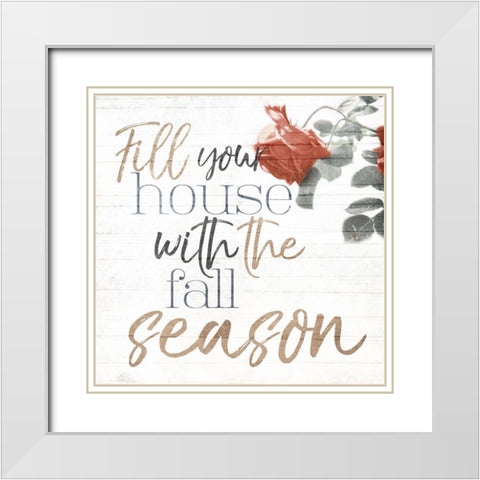 Fill With Fall White Modern Wood Framed Art Print with Double Matting by Villa, Mlli