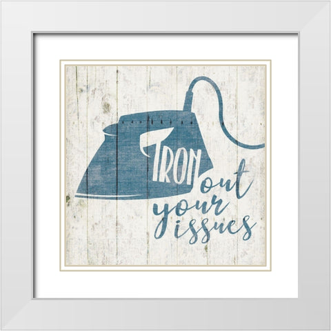 Iron Out White Modern Wood Framed Art Print with Double Matting by Villa, Mlli