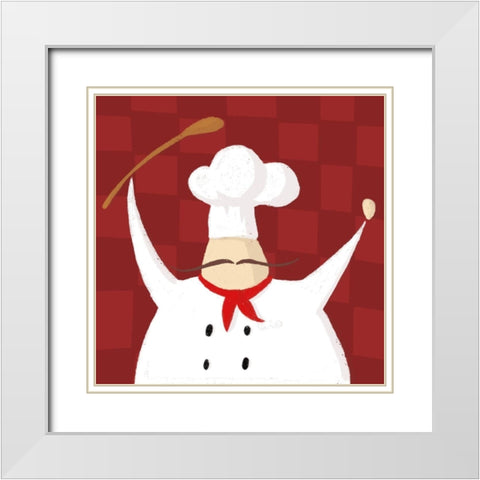 Spoon Chef Traditional White Modern Wood Framed Art Print with Double Matting by Villa, Mlli