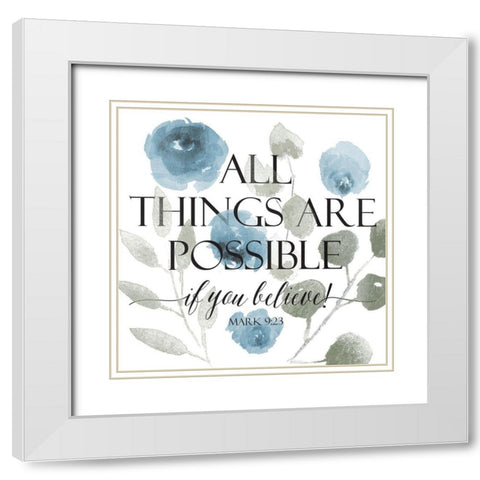 All Things White Modern Wood Framed Art Print with Double Matting by Villa, Mlli