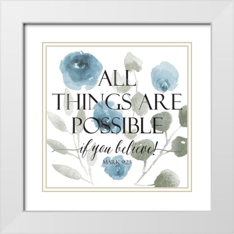 All Things White Modern Wood Framed Art Print with Double Matting by Villa, Mlli