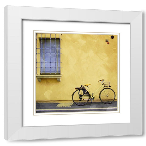 Relaxing In The Yellow White Modern Wood Framed Art Print with Double Matting by Villa, Mlli