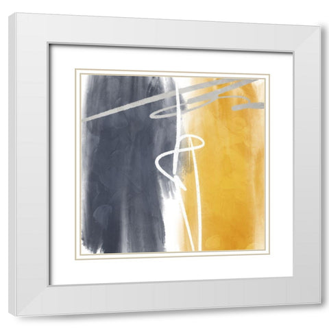 Connect White Modern Wood Framed Art Print with Double Matting by Villa, Mlli