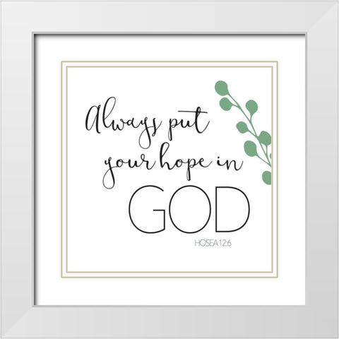 Always Put Green White Modern Wood Framed Art Print with Double Matting by Villa, Milli