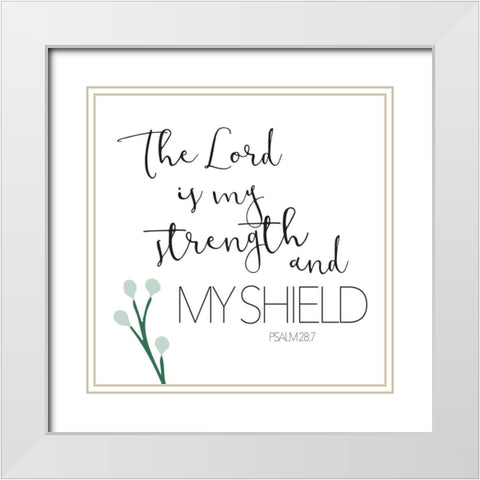 The Lord Green White Modern Wood Framed Art Print with Double Matting by Villa, Milli