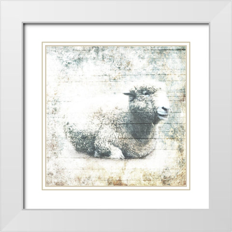 Resting Time White Modern Wood Framed Art Print with Double Matting by Villa, Mlli