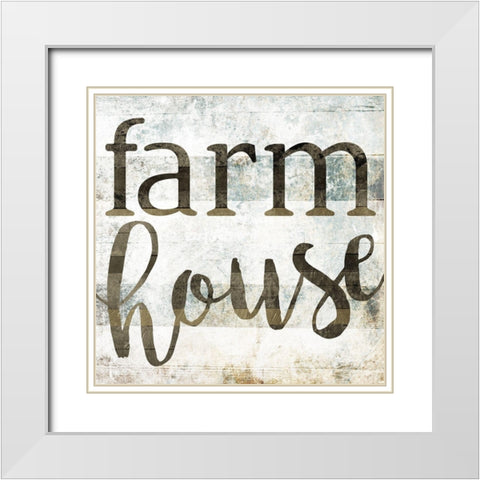Farm House White Modern Wood Framed Art Print with Double Matting by Villa, Mlli
