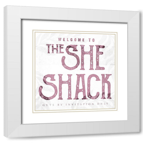 The She Shack White Modern Wood Framed Art Print with Double Matting by Villa, Mlli