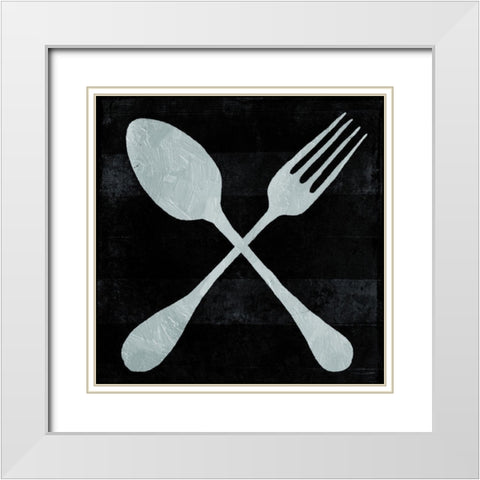 ReEating Utensils White Modern Wood Framed Art Print with Double Matting by Villa, Milli