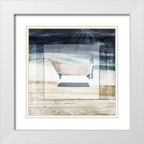 Bath Flow White Modern Wood Framed Art Print with Double Matting by Villa, Milli