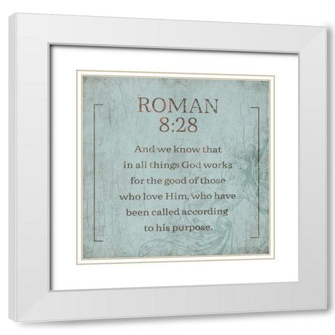 Roman Murky Sea White Modern Wood Framed Art Print with Double Matting by Villa, Milli