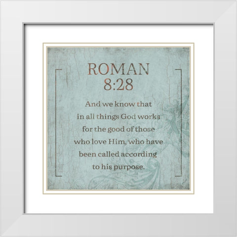 Roman Murky Sea White Modern Wood Framed Art Print with Double Matting by Villa, Milli