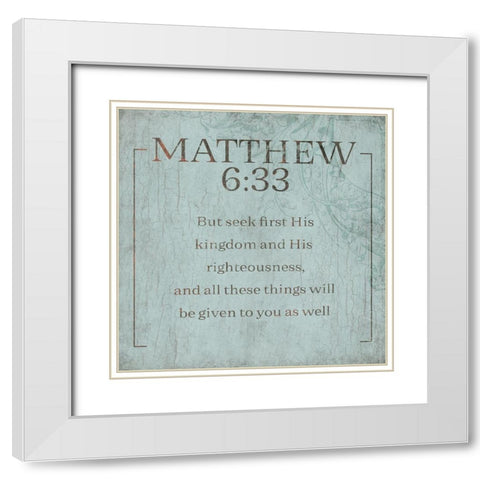 Matthew Murky Sea White Modern Wood Framed Art Print with Double Matting by Villa, Milli