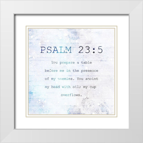 Psalm 235 Night Farm White Modern Wood Framed Art Print with Double Matting by Villa, Milli