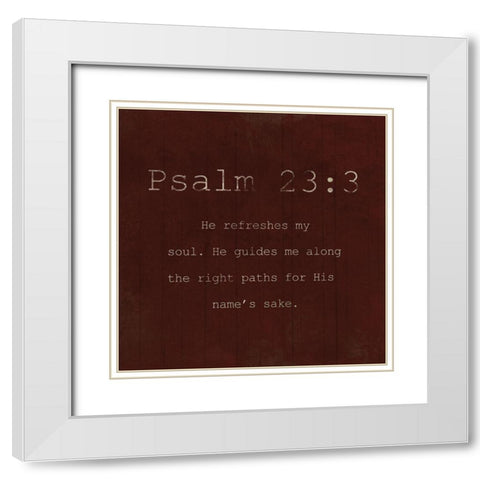 Psalm 233 Fall Farm White Modern Wood Framed Art Print with Double Matting by Villa, Milli