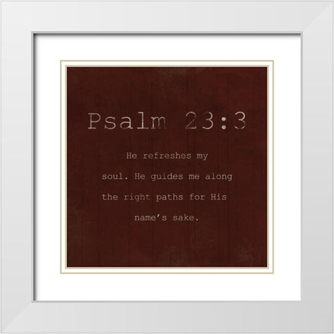 Psalm 233 Fall Farm White Modern Wood Framed Art Print with Double Matting by Villa, Milli