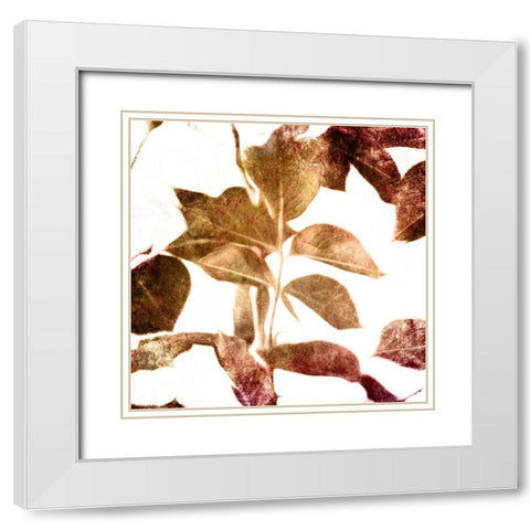 Fall Universal Leaves White Modern Wood Framed Art Print with Double Matting by Villa, Milli