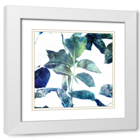 Universal Leaves White Modern Wood Framed Art Print with Double Matting by Villa, Milli