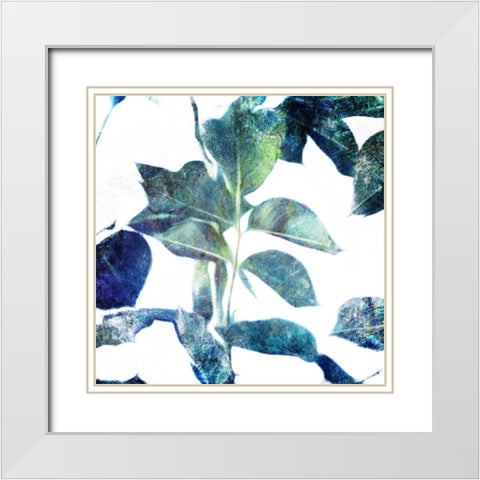Universal Leaves White Modern Wood Framed Art Print with Double Matting by Villa, Milli