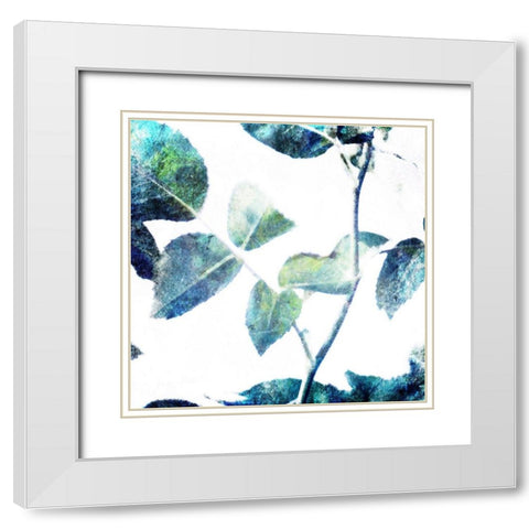 Universal Leaves 2 White Modern Wood Framed Art Print with Double Matting by Villa, Milli