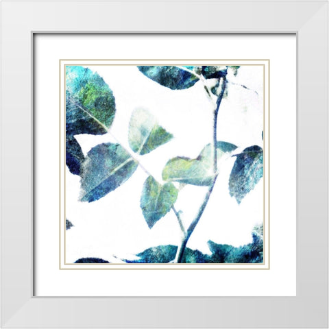 Universal Leaves 2 White Modern Wood Framed Art Print with Double Matting by Villa, Milli