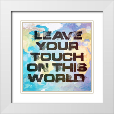 Leave Your Touch White Modern Wood Framed Art Print with Double Matting by Villa, Milli
