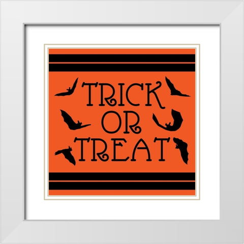 Trick Or Treat White Modern Wood Framed Art Print with Double Matting by Villa, Milli
