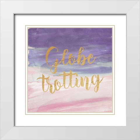 Globe Trotting White Modern Wood Framed Art Print with Double Matting by Villa, Milli