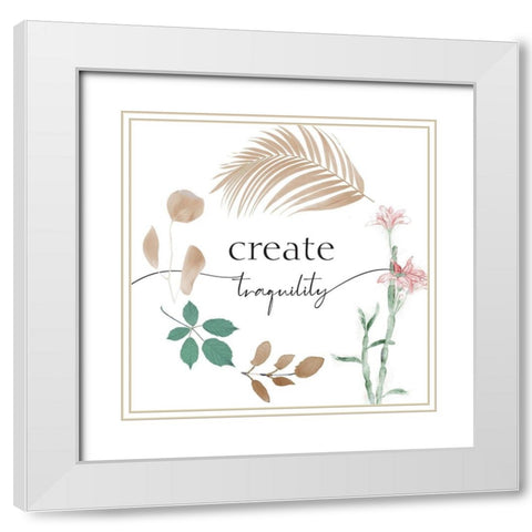 Create Tranquility White Modern Wood Framed Art Print with Double Matting by Villa, Milli
