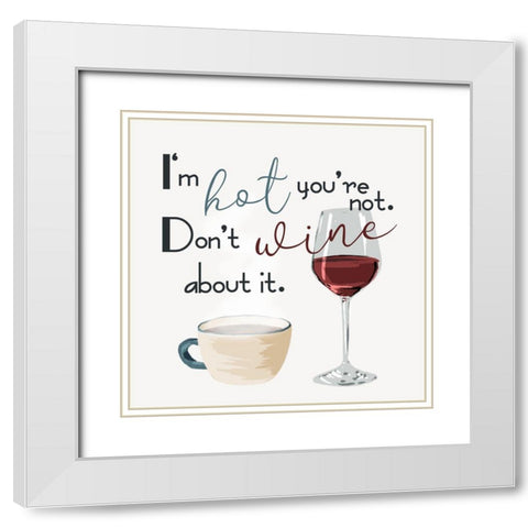 Hot Wine White Modern Wood Framed Art Print with Double Matting by Villa, Milli
