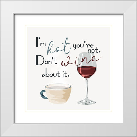 Hot Wine White Modern Wood Framed Art Print with Double Matting by Villa, Milli