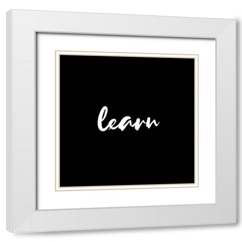 Learn White Modern Wood Framed Art Print with Double Matting by Villa, Milli