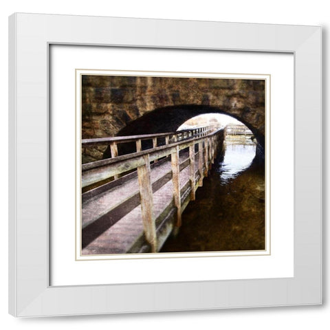 Look Under The Bridge White Modern Wood Framed Art Print with Double Matting by Villa, Milli