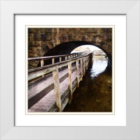 Look Under The Bridge White Modern Wood Framed Art Print with Double Matting by Villa, Milli