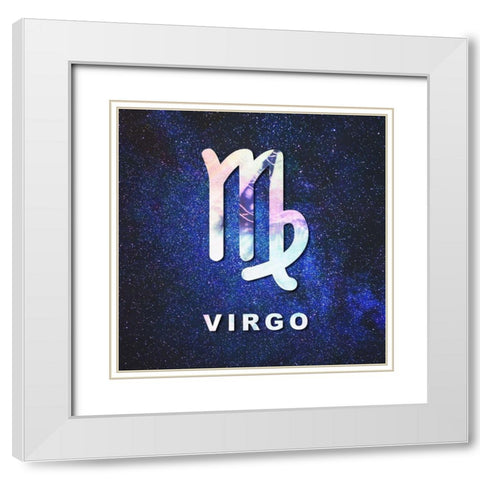 Virgo Space White Modern Wood Framed Art Print with Double Matting by Villa, Milli