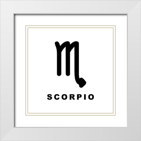 Scorpio White Modern Wood Framed Art Print with Double Matting by Villa, Milli