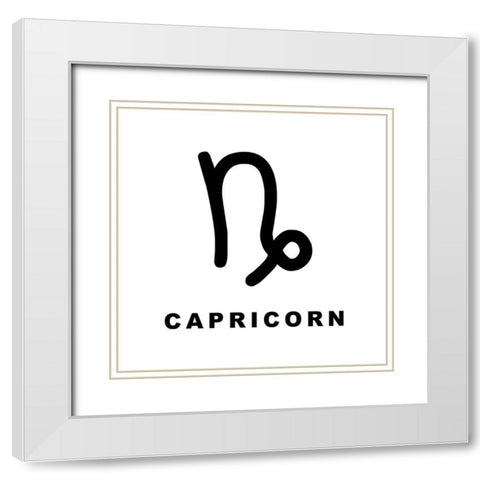 Capricorn White Modern Wood Framed Art Print with Double Matting by Villa, Milli
