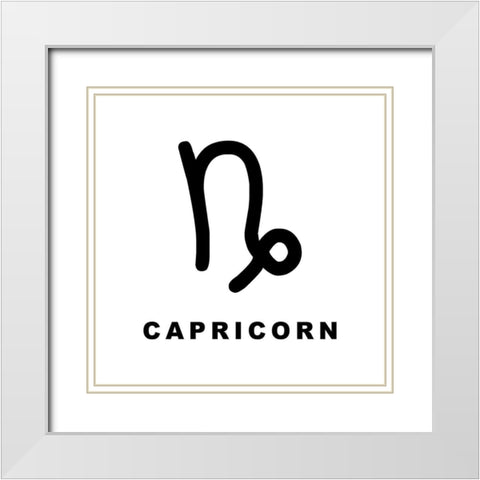 Capricorn White Modern Wood Framed Art Print with Double Matting by Villa, Milli